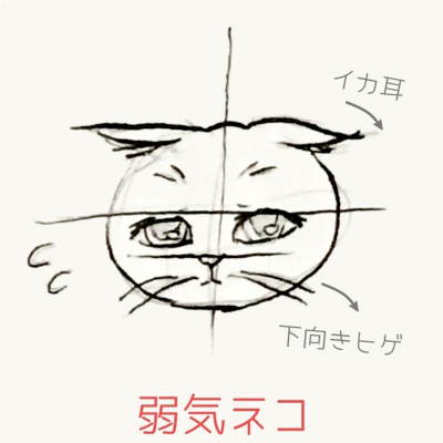 猫のイラストの描き方